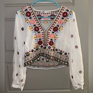 Zara Embellished Top